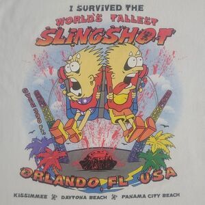 Gildan Men's White Crewneck Slingshot Souvenir Graphic Short Sleeve Tee